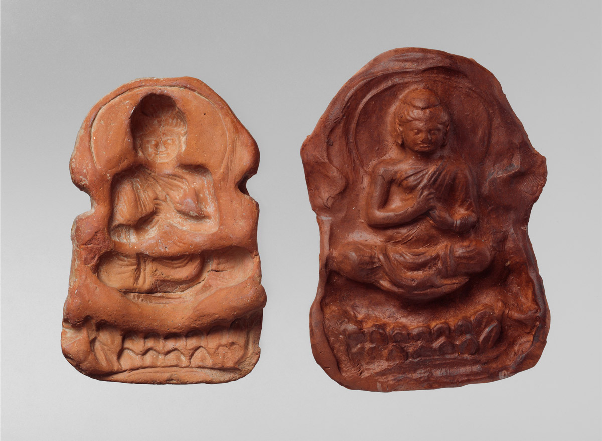 Mold and Impression of a seated Buddha